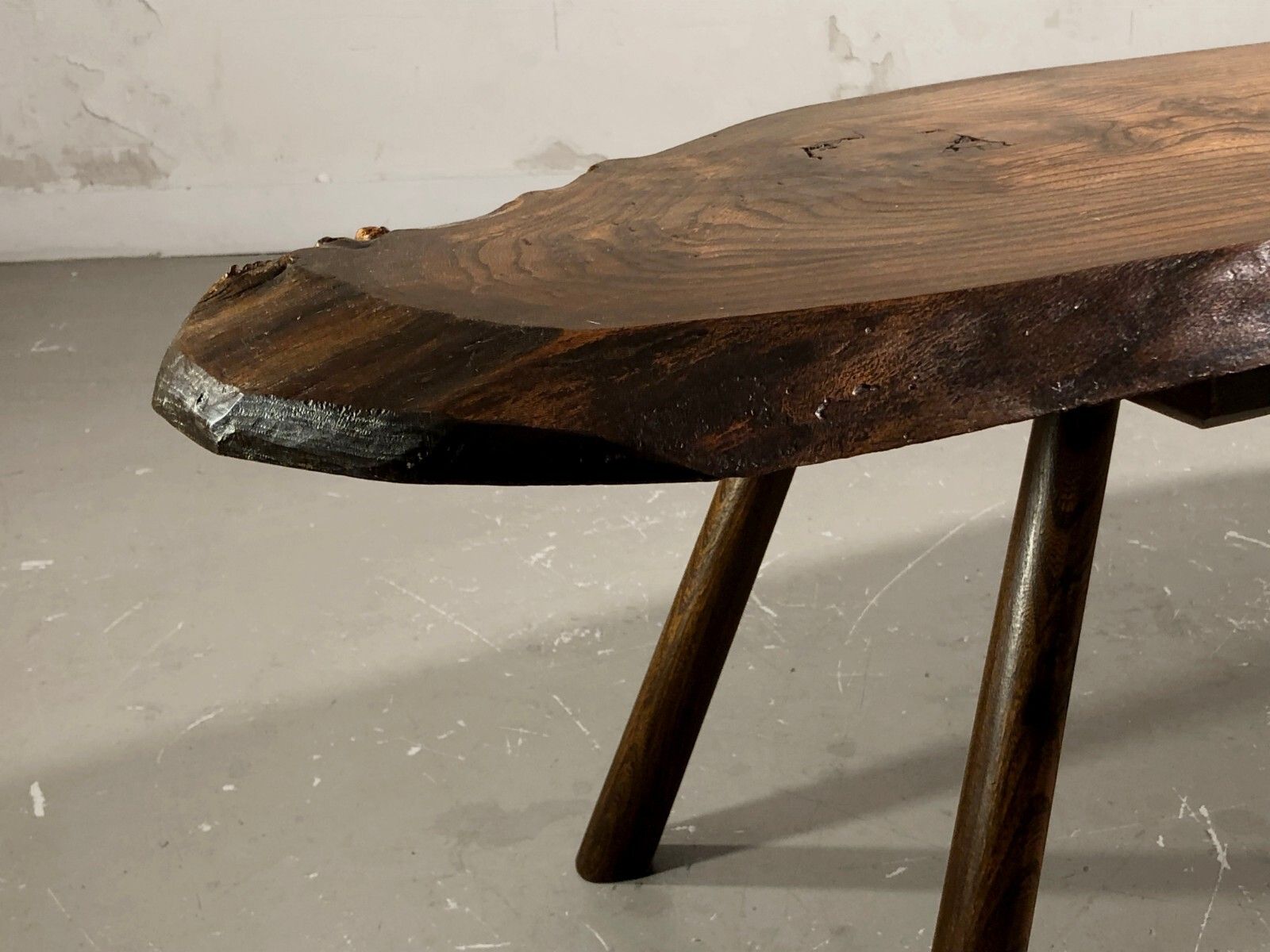photo vintage 1950 Modernist Brutalist Free Form Coffee Table Nakashima Noll Reconstruction
