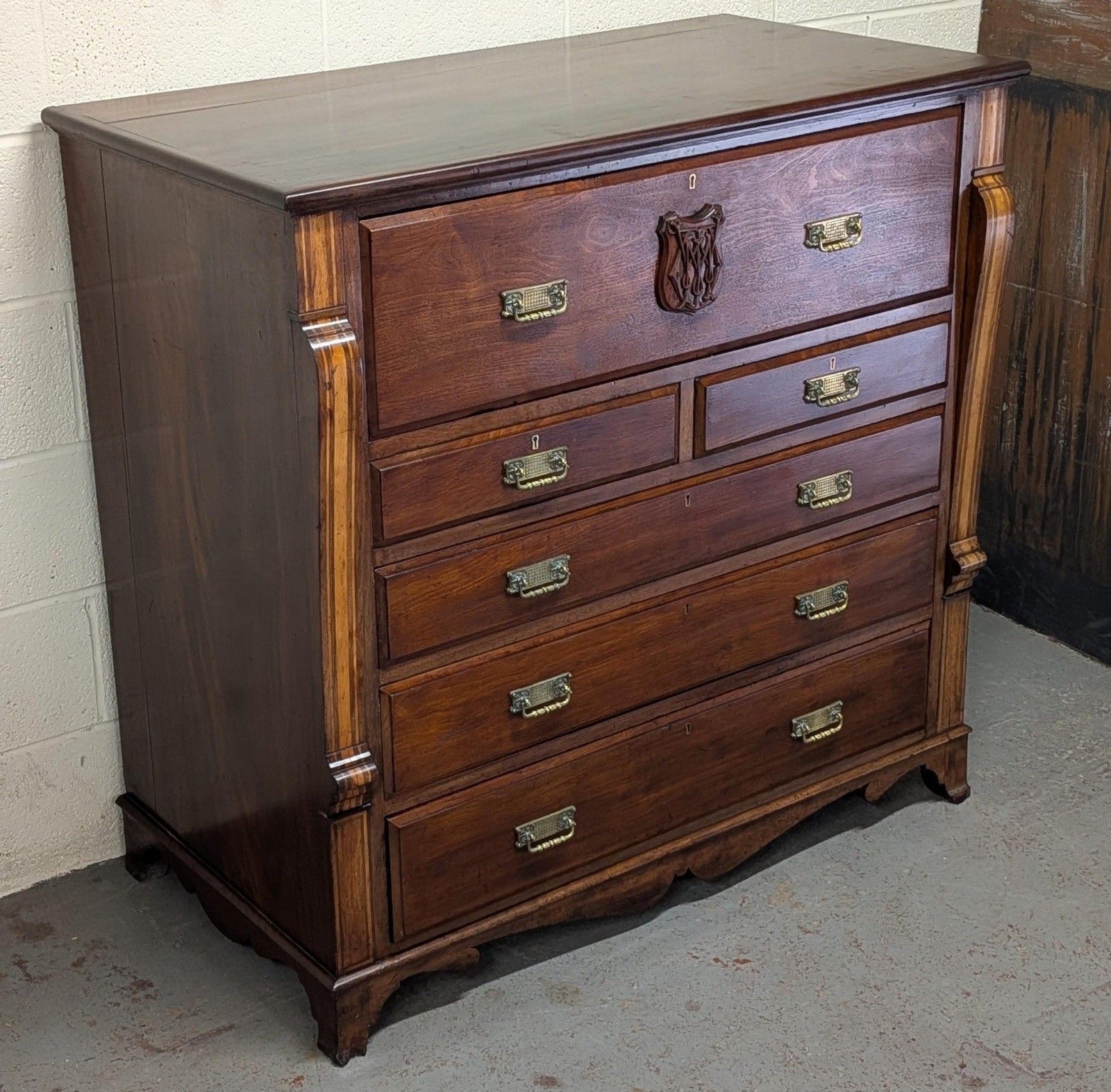 photo furniture Georgian Mahogany Chest Secretaire