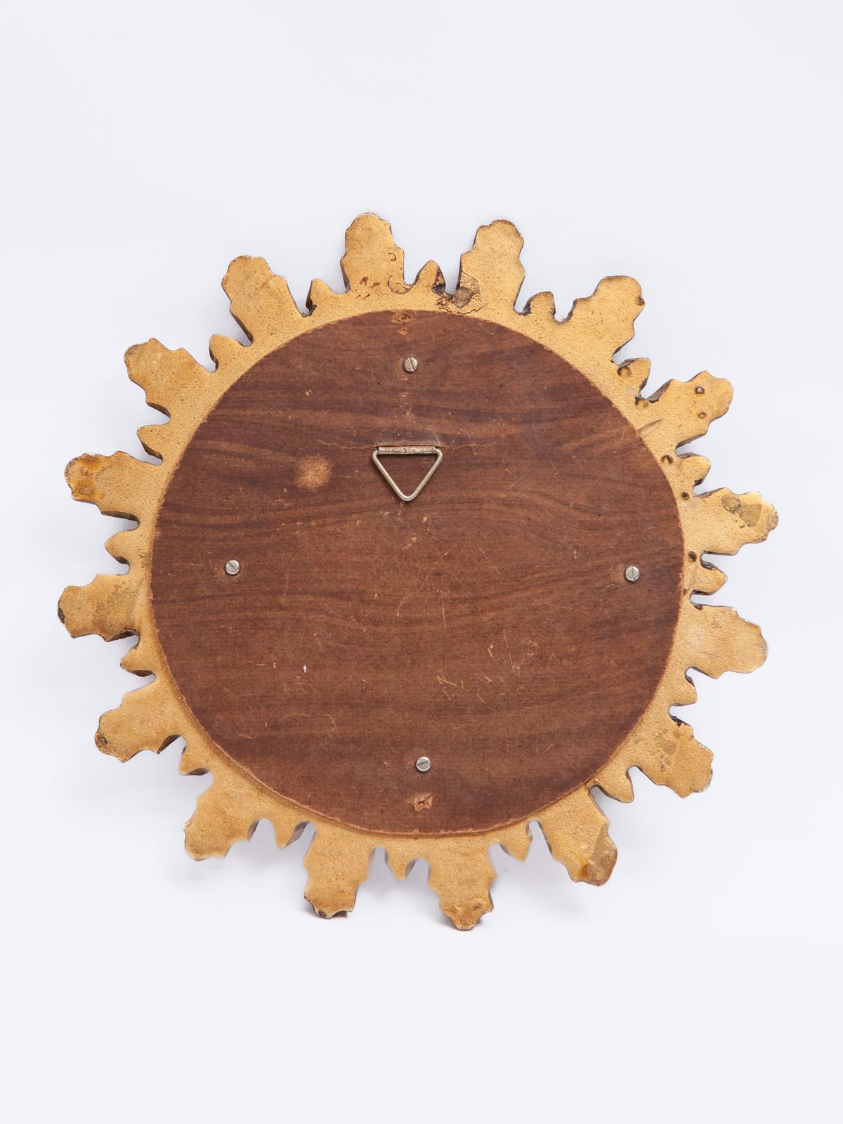 Small Gilt Wood Sunburst Mirror, Wall Hanging, Italy photo 904.0