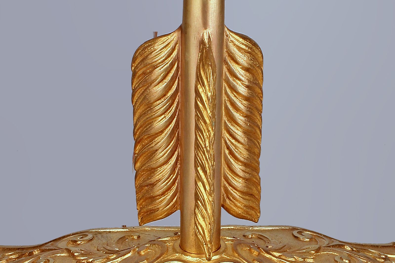 photo furniture Late 19th Century French Ormolu/Gilt Bronze Arrow Shaped Floor Lamp By Maison Jansen