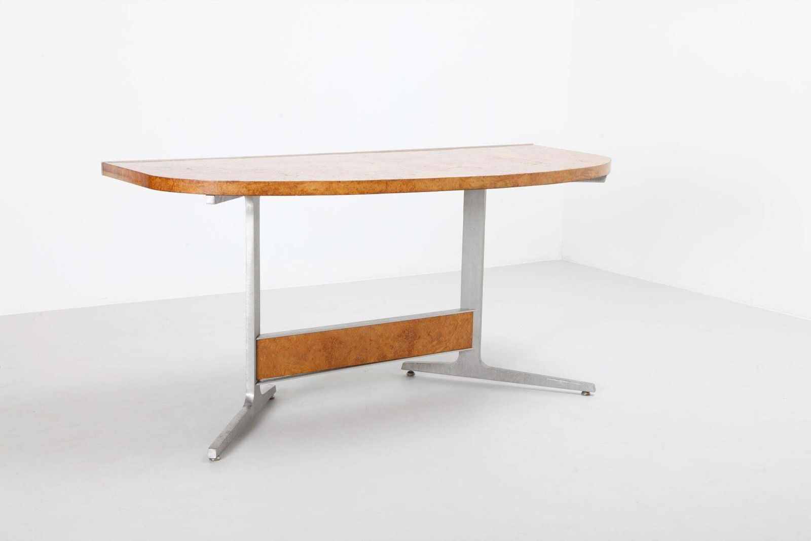 Burlwood Mid Century Modern Floating Desk, Console, 1960s, France photo 3624.0