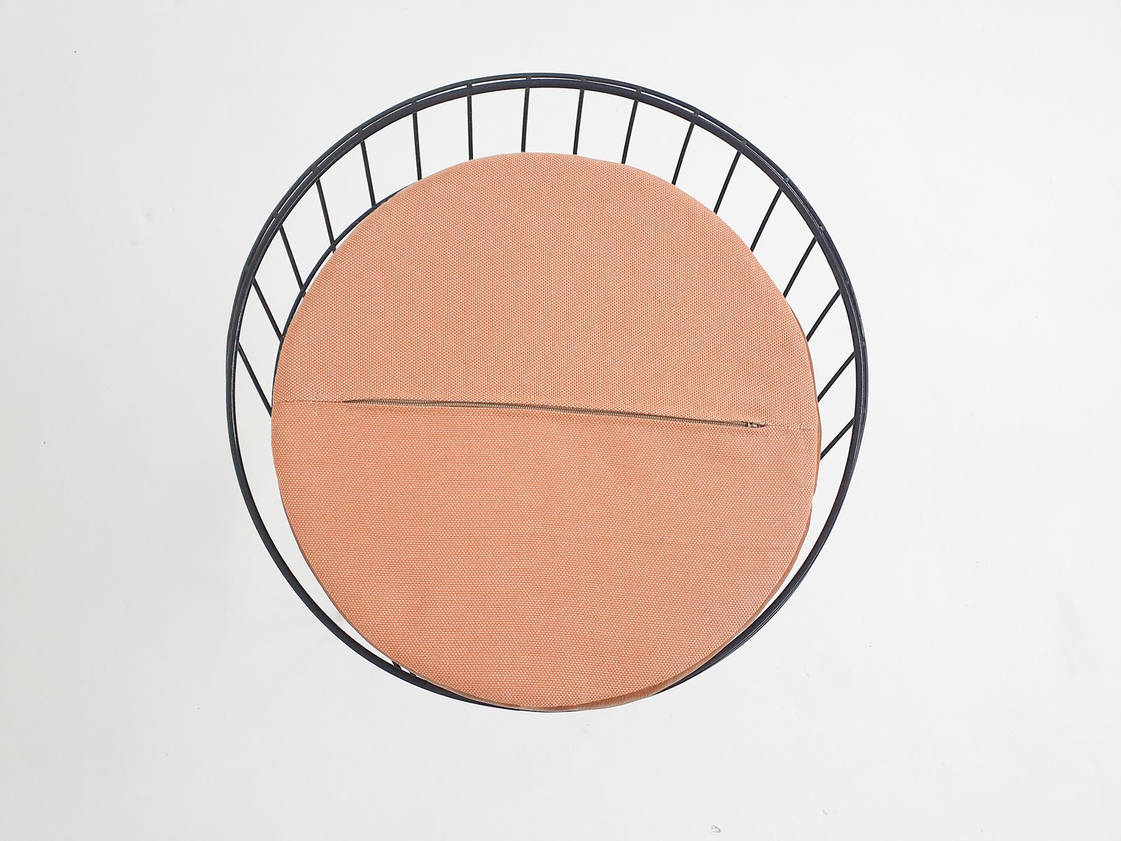 Cees Braakman For Pastoe Km05 Metal Wire Stool, The Netherlands 1958 photo vintage