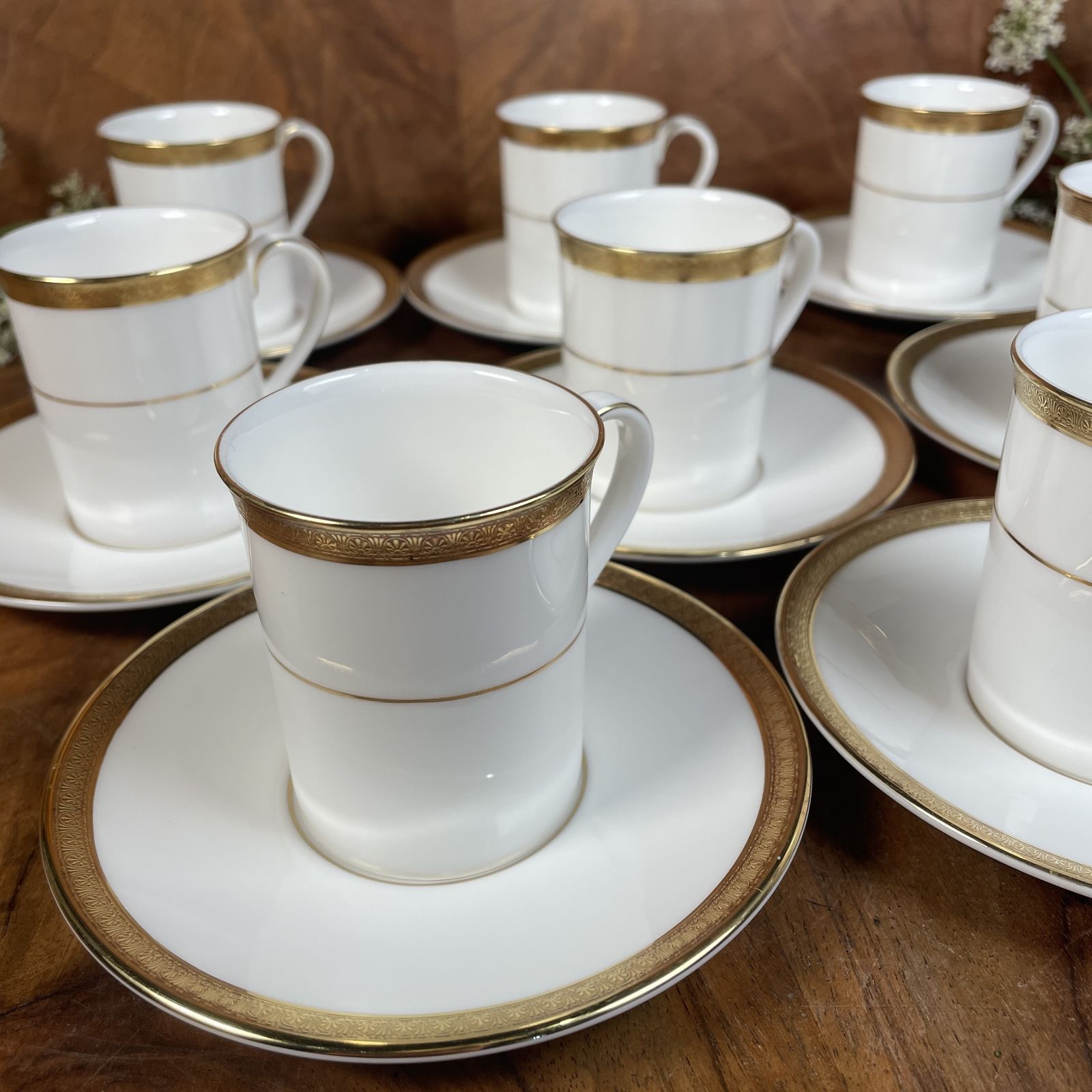 A Set Of 9 Coffee Cups And Saucers photo furniture