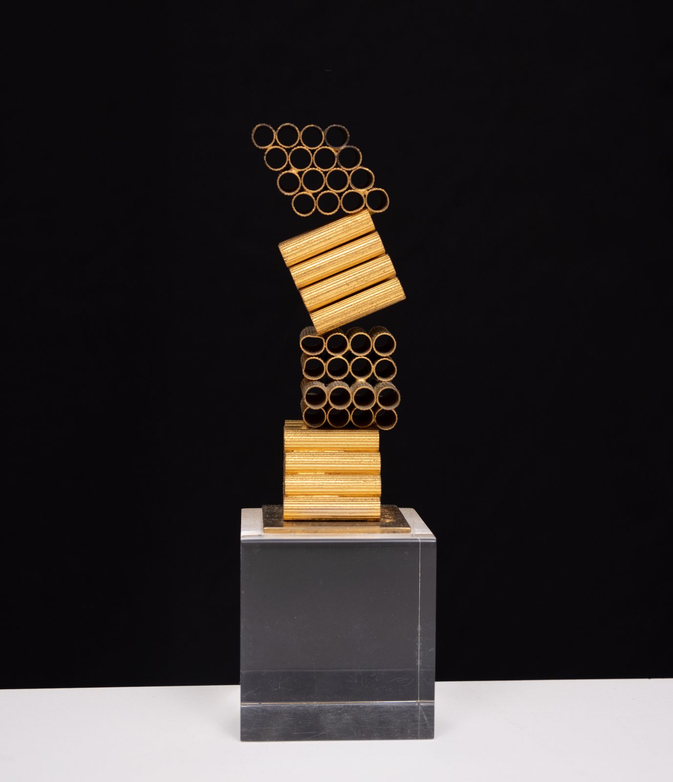 William De Lillo Gilded Metal Sculpture 1970s France photo Art