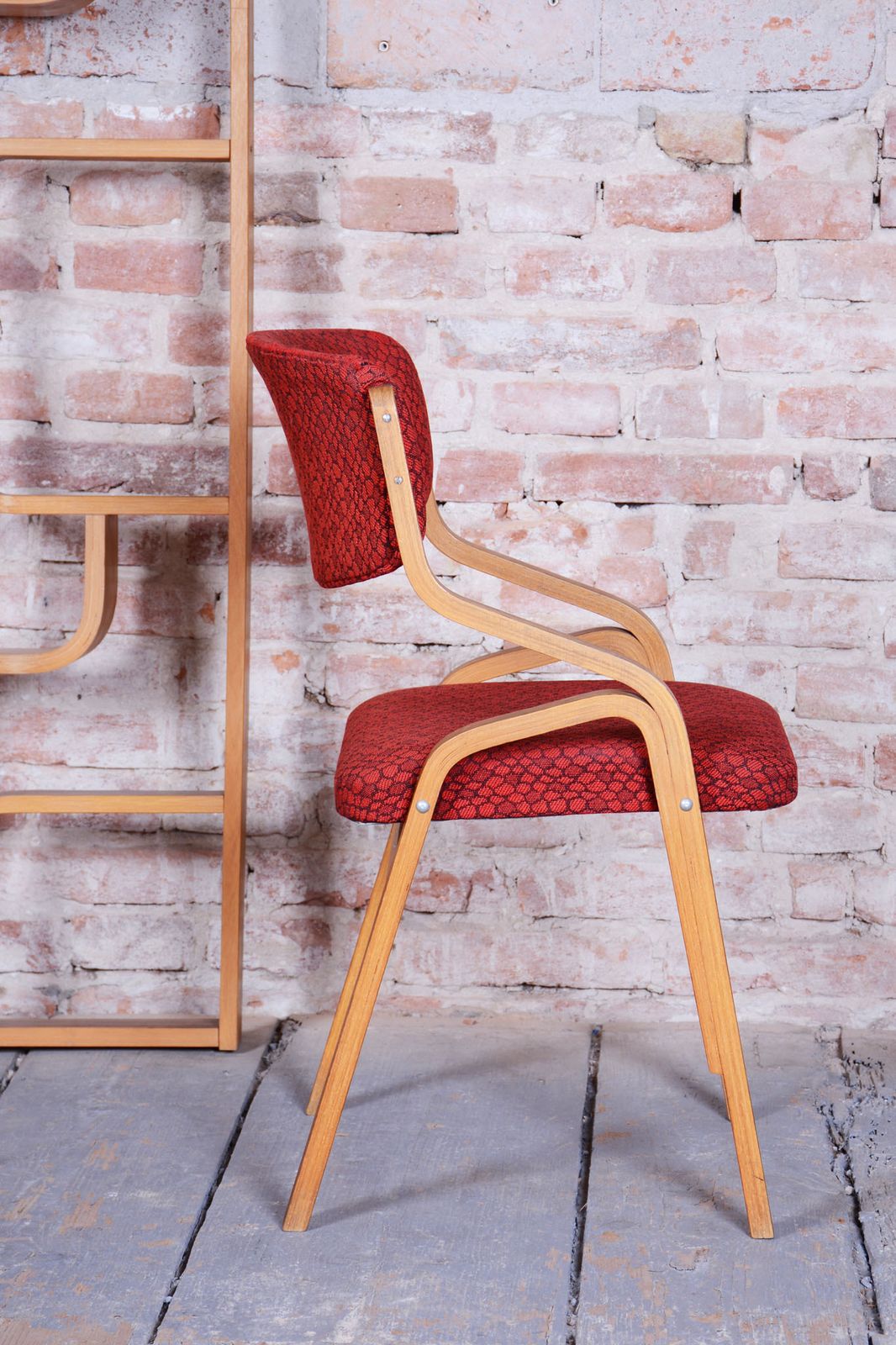 photo buy Set Of Ten Original Mid Century Chairs, By Ludvik Volak, Maple, Czech, 1960s