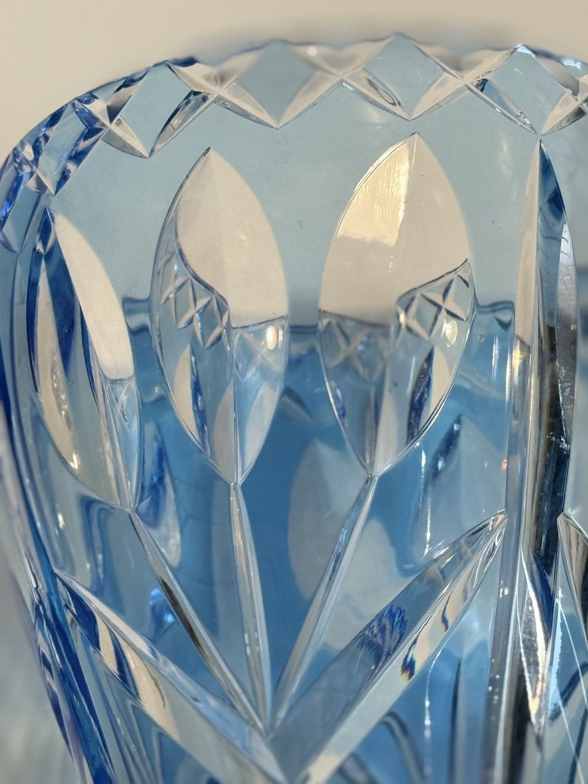 Midcentury Val St Lambert Cobalt Blue Crystal Vase C.1960 photo buy