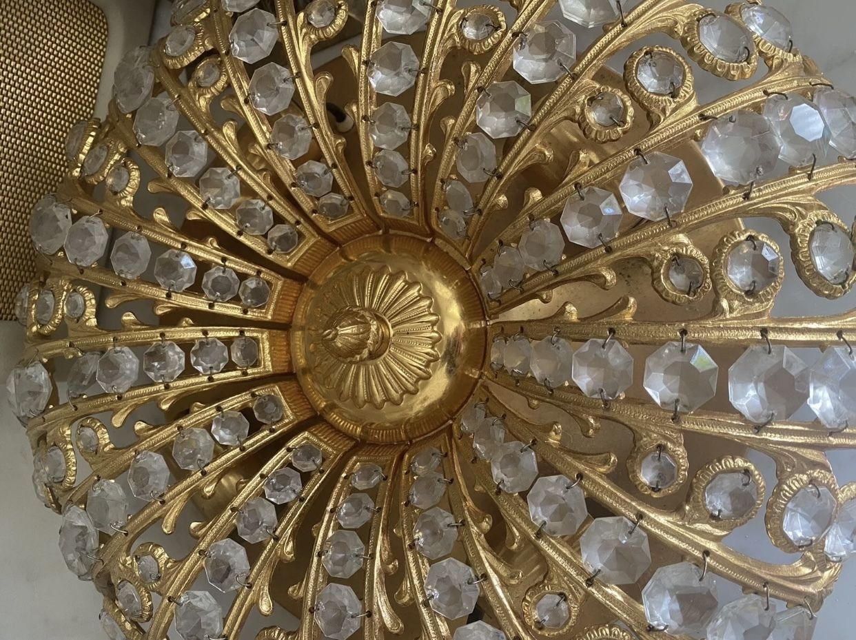 photo for sale Pair Of Mid Century Plafoniere Ceiling Lights By Peris Andreu For S.A.Riper