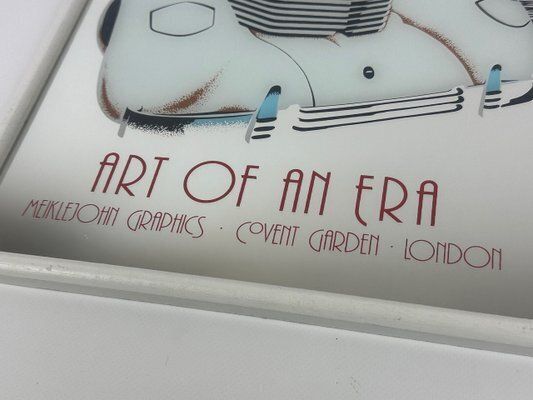 Art Deco Style Peter Kelly Art Of An Era Advertising Mirror, 1980s photo vintage