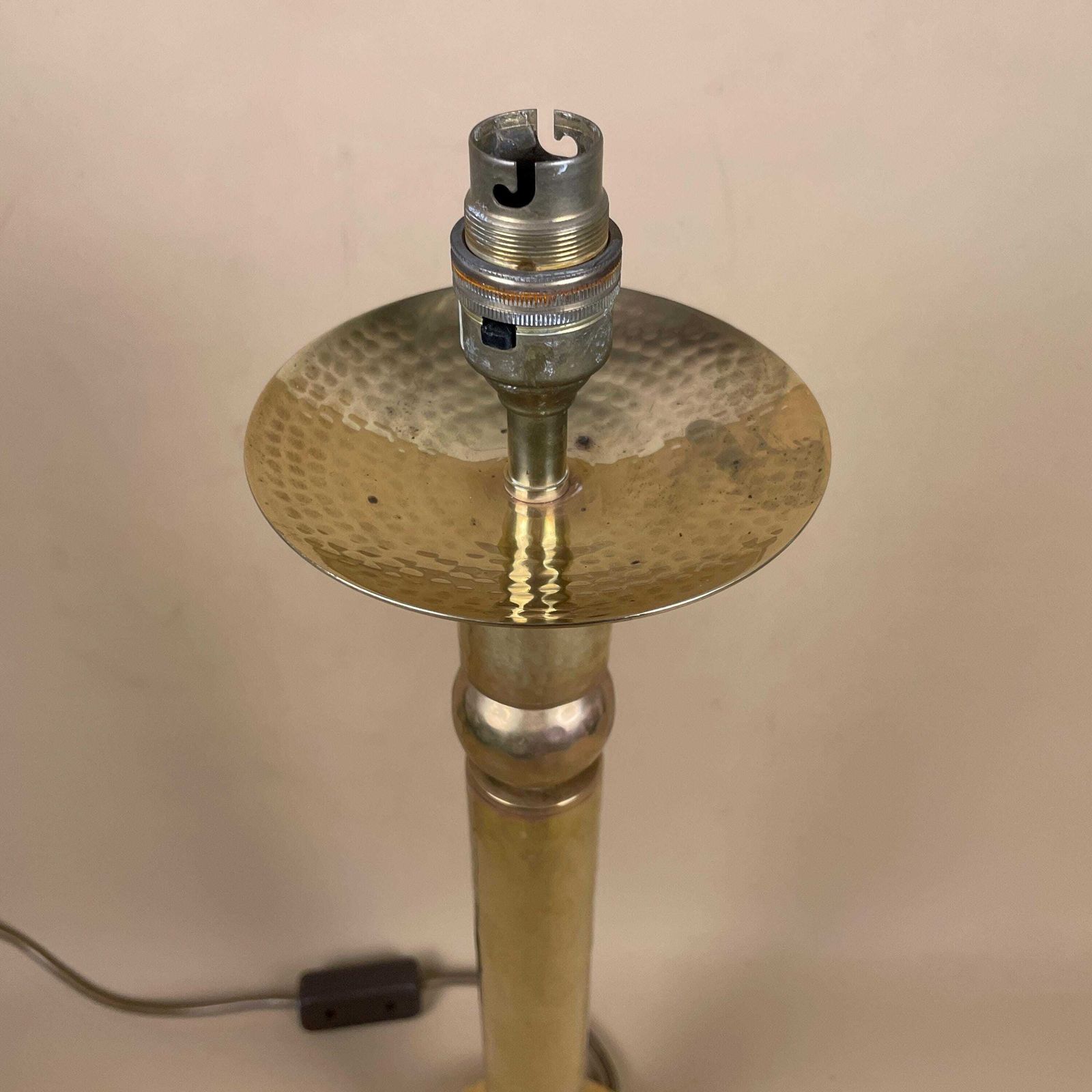 Antique Metal Gold Brass Indian Lamp Light Hammered Handmade Patterned Asian Vintage Round Vintage Vase Pattern Bedside Side Desk Tall photo furniture