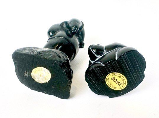 Canadian Inuit Figurine From Boma, 1970s, Set Of 2 photo furniture
