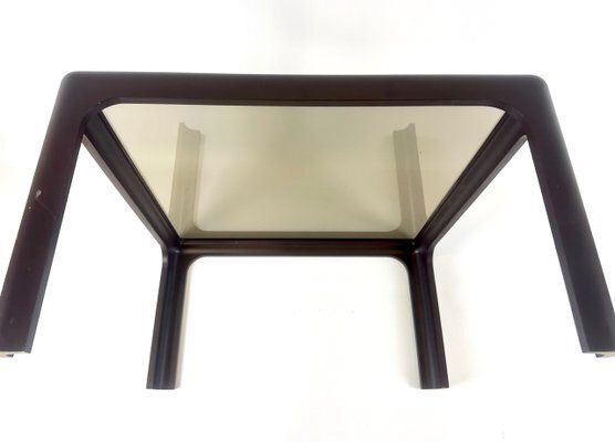 Space Age Coffee Table With Glass Top Attributed To Peter Ghyczy For Horn Collection, 1960s photo vintage
