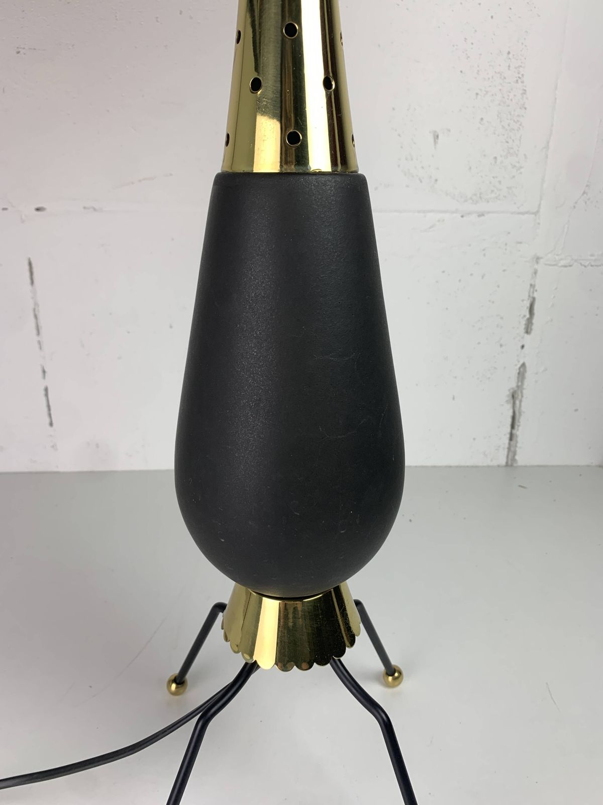 Large Midcentury Sputnik Stilnovo Style Brass Table Lamp, Us 1950s photo Lighting