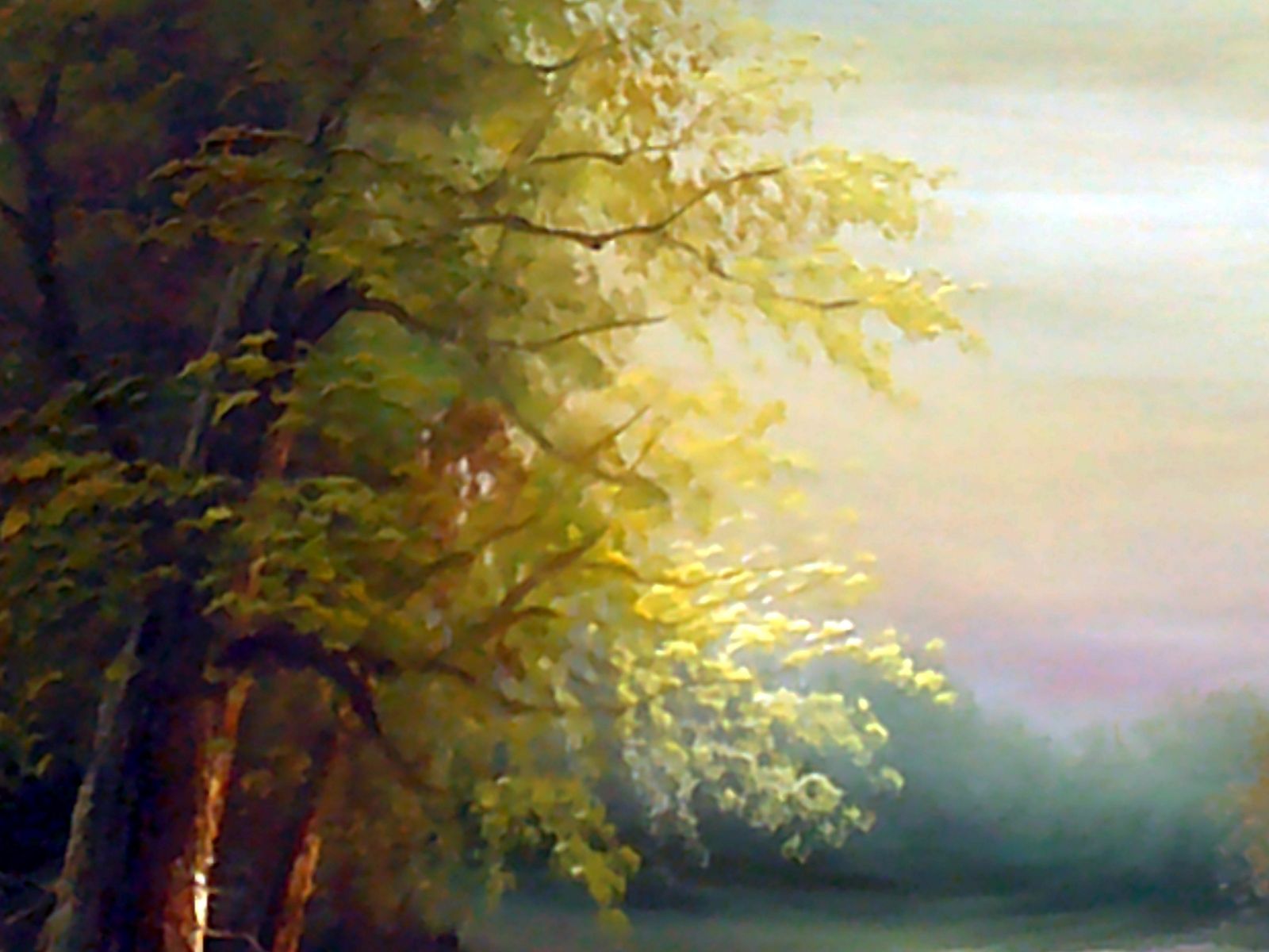 Large Oil On Canvas .Signed Leao. ‘Soothing Nature, River Bank’ Ref 5221 photo furniture