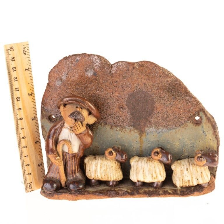 Studio Pottery Shepherd Ceramic Figure photo for sale