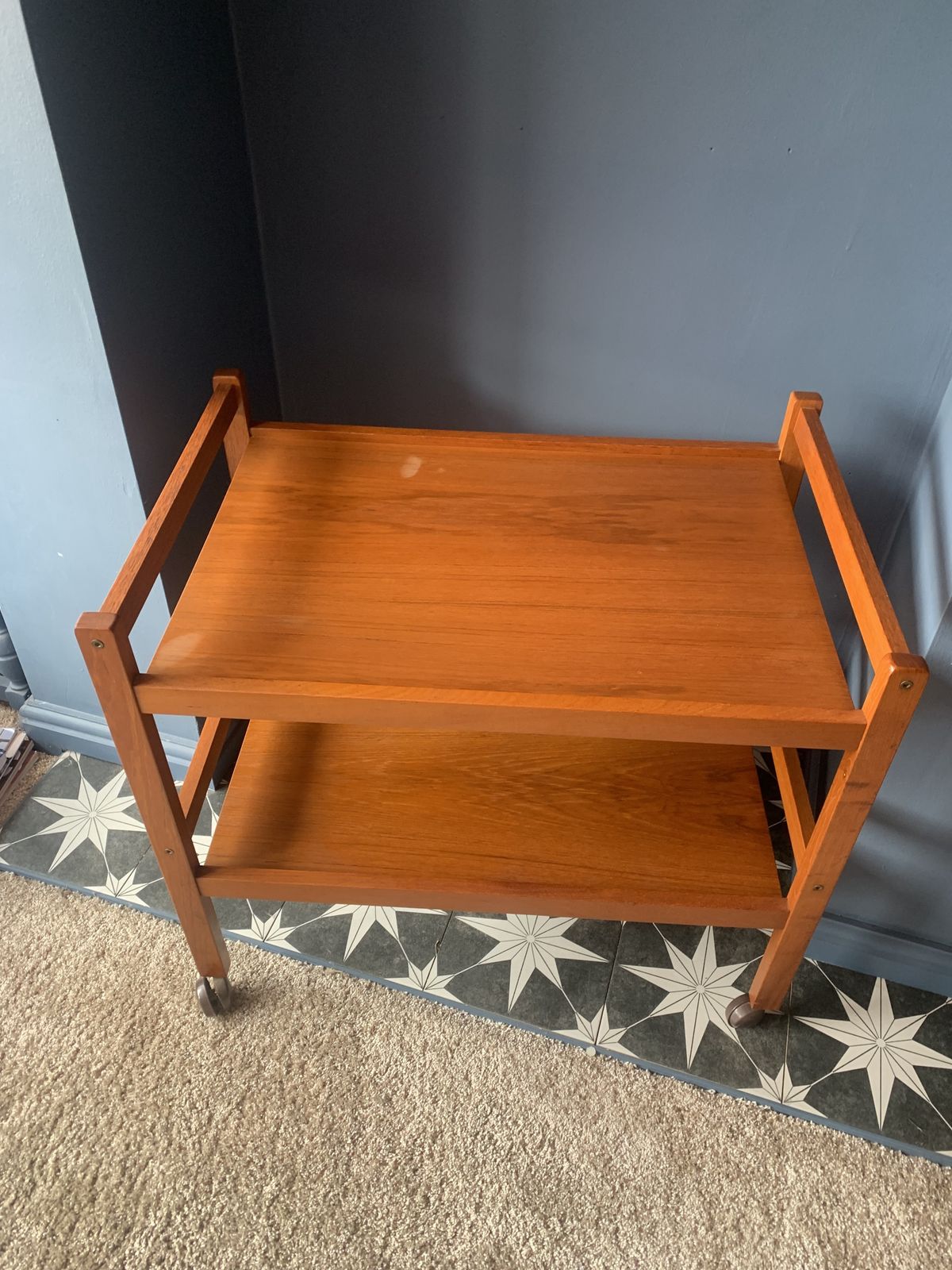Danish Mid Century Teak Trolley  Brdr Furbo