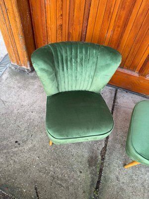 Hungarian Green Club Chairs, 1950s, Set Of 2 photo furniture
