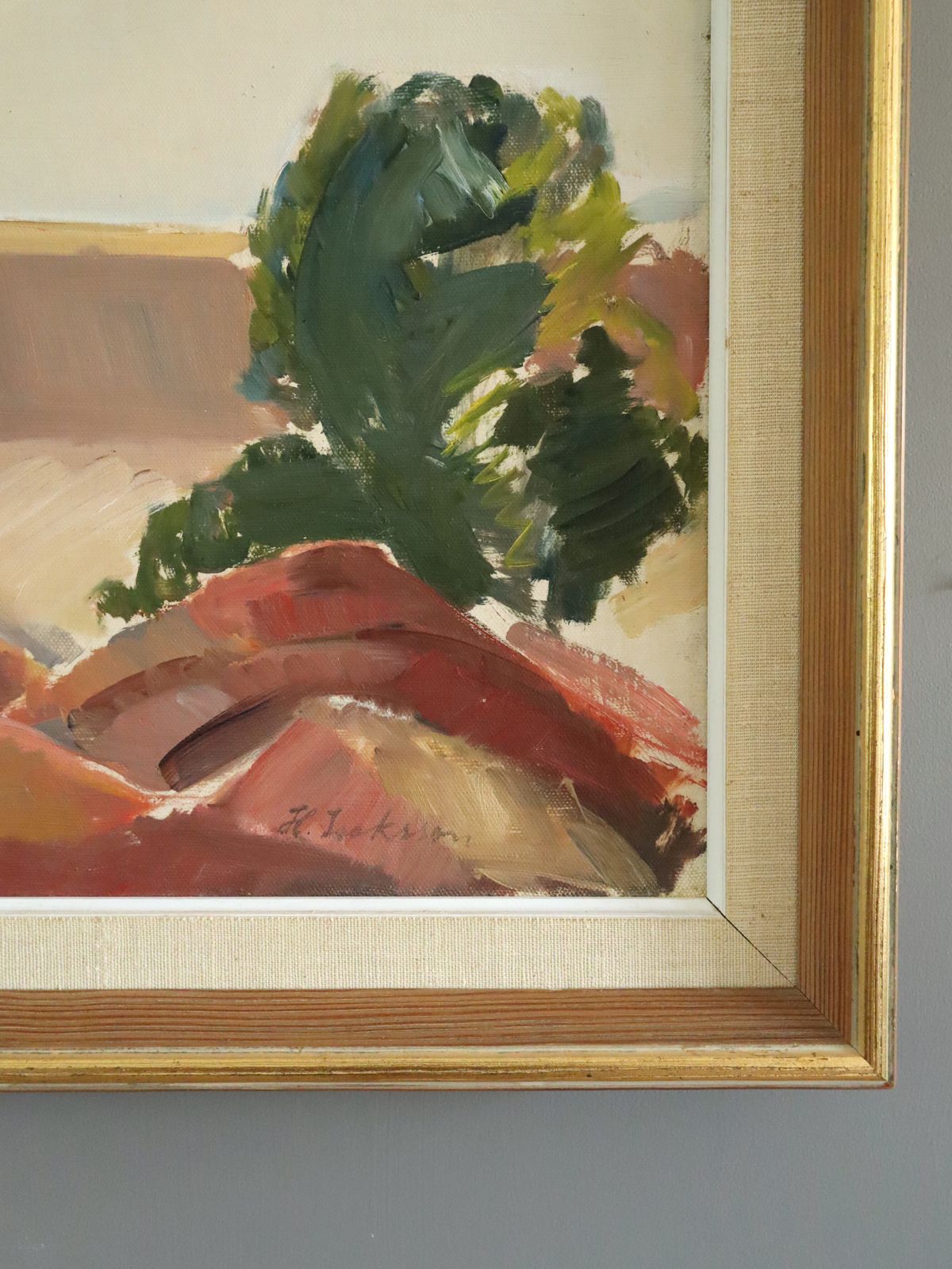 Canyon Edge,   Oil Painting, Modernist photo vinterior