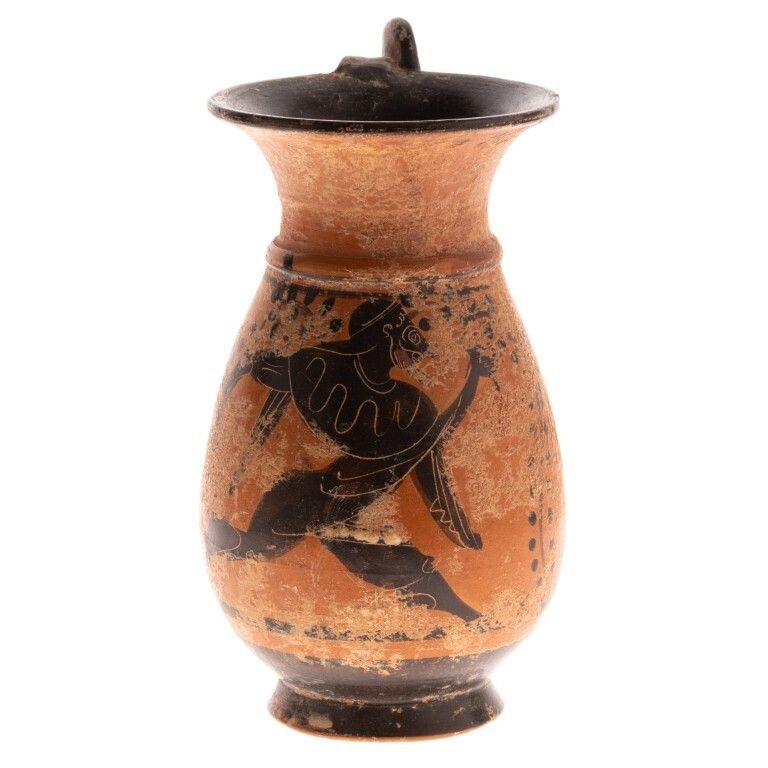 Etrusco Corinthian Greek Terracotta Pottery Jug 500 Bc