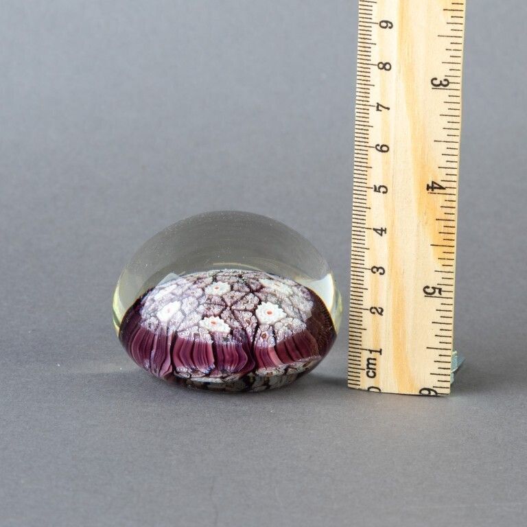 Scottish Perthshire Millefiori Glass Paperweight In Manner Of Murano photo furniture