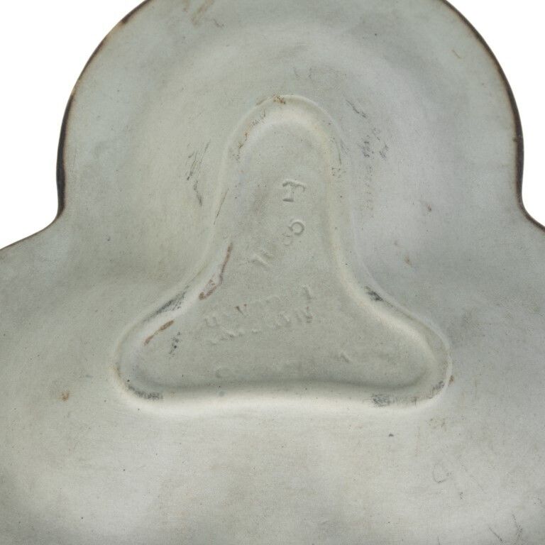 Antique Wedgwood Black Jasperware Ceramic Porcelain Bas Relief Trefoil Dish photo 65.0