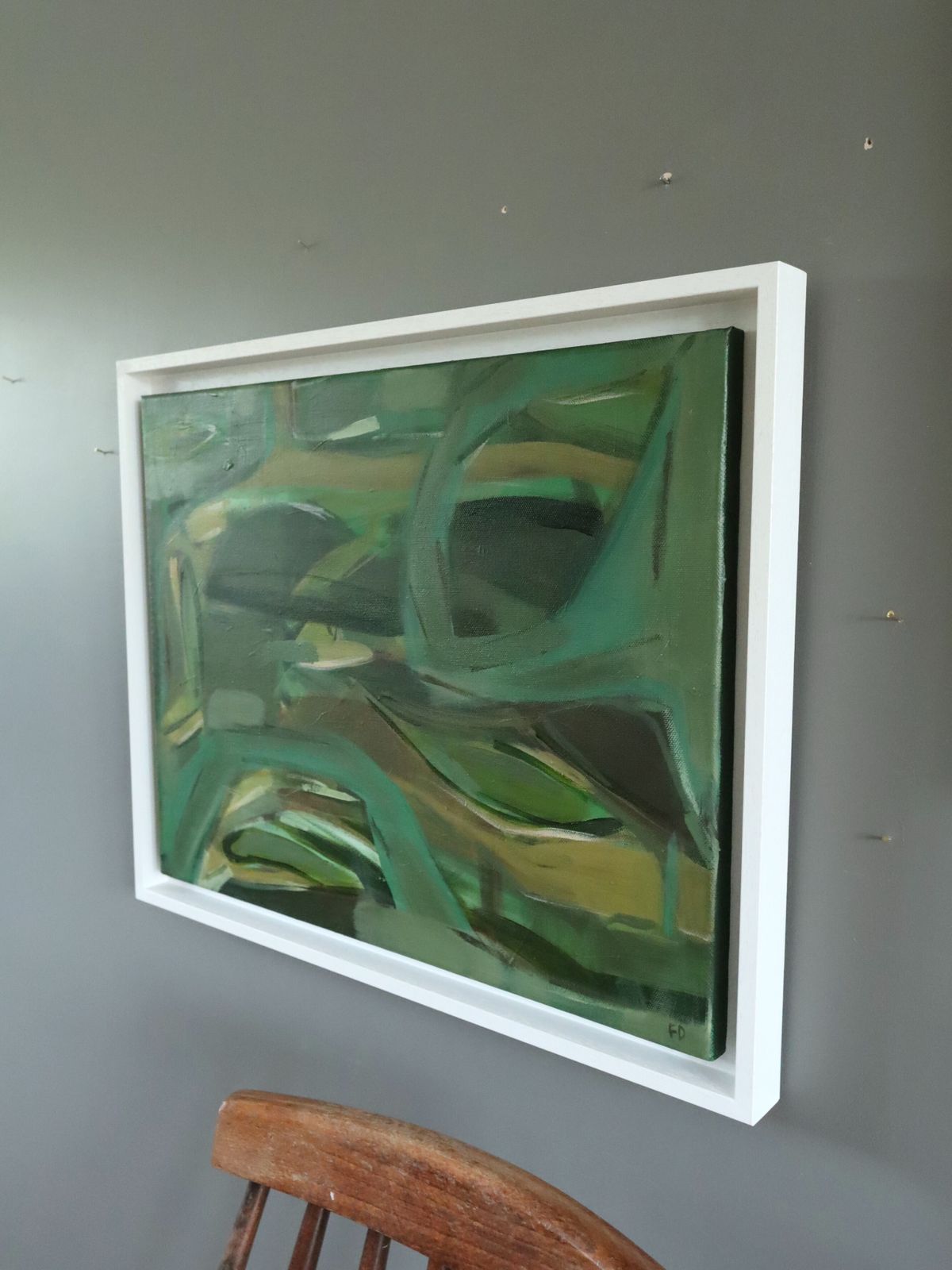 Resting In Green Oil Painting photo Art