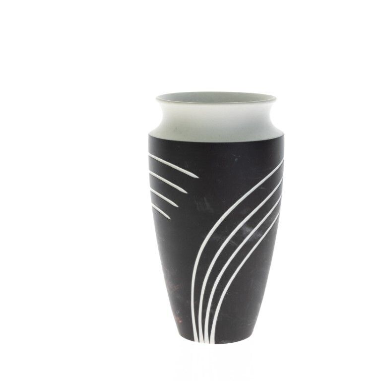 Mid Century Wedgwood Black Jasperware Porcelain Symmetry Vase photo Home Decor