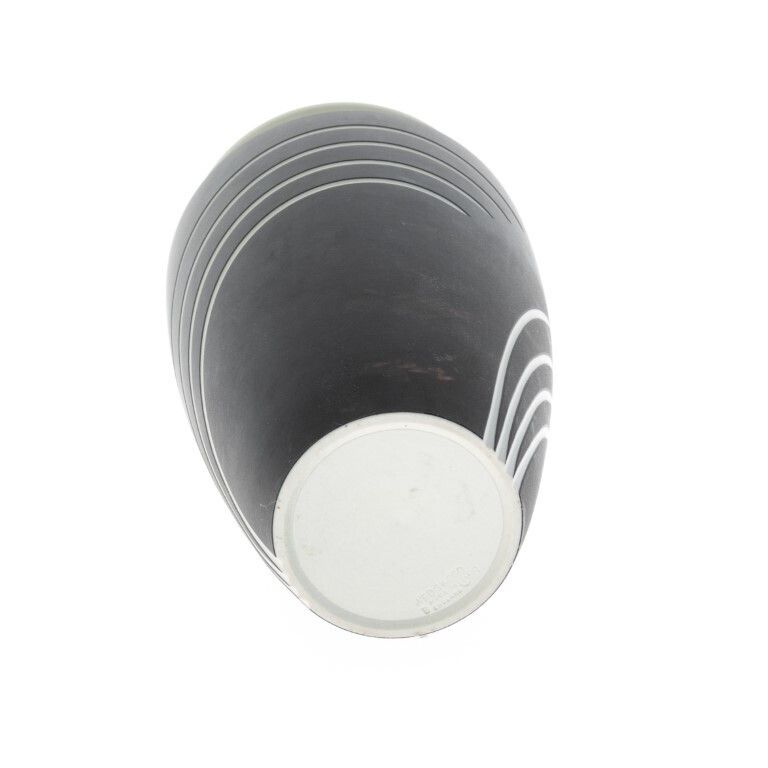 Mid Century Wedgwood Black Jasperware Porcelain Symmetry Vase photo 85.0