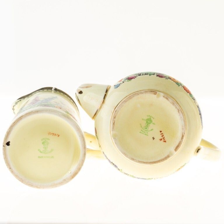 Royal Staffordshire Art Deco Floral Porcelain Ceramic Tankard & Teapot photo furniture