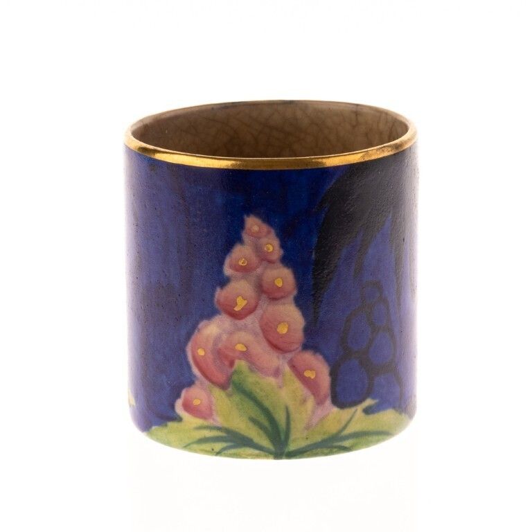 Art Deco Carlton Ware Hand Painted Porcelain Ceramic “New Delphinium” Miniature Vase