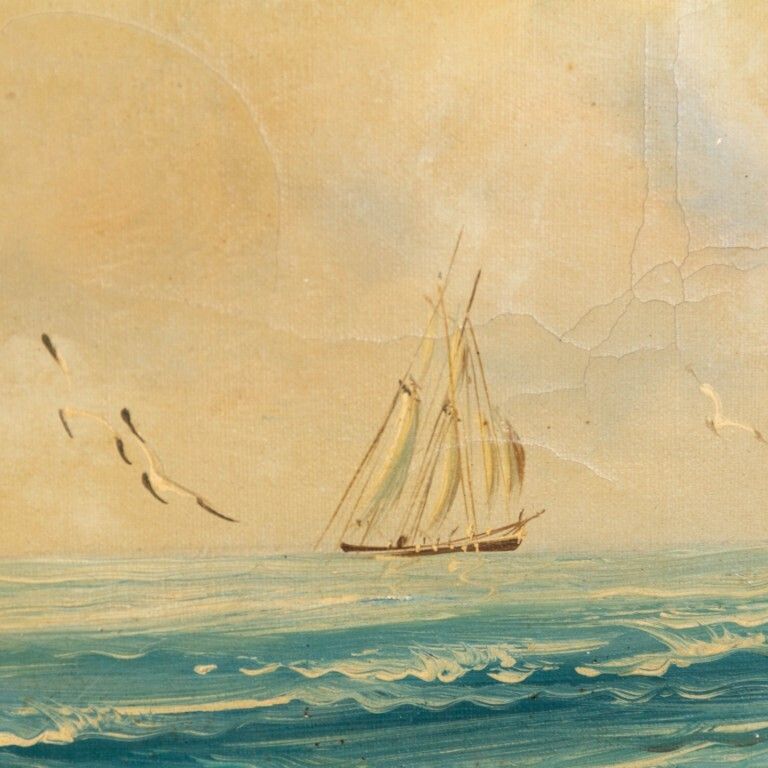 John Ambrose Rsma (1931 2010) Large Signed Nautical Maritime Ship Oil Painting On Canvas photo Art