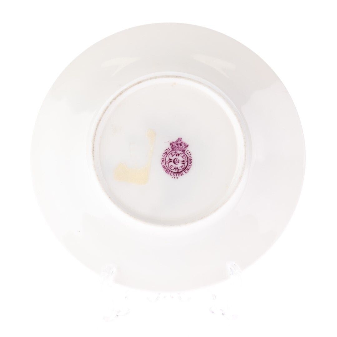 Antique Royal Worcester Art Nouveau Hand Painted Blush Porcelain Floral Plate photo furniture