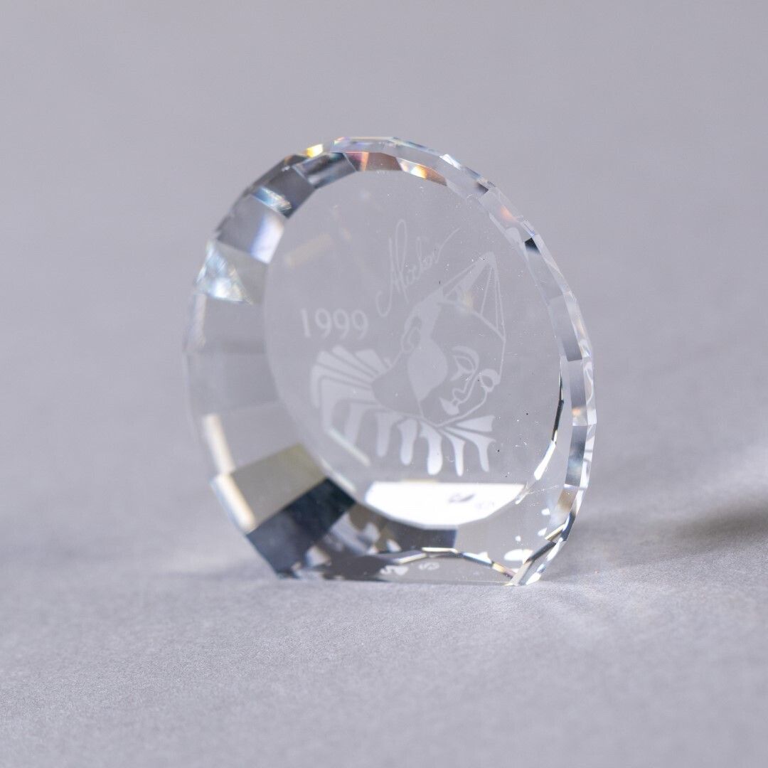 Swarovski Crystal Glass Pierrot Paperweight From The Masquerade Collection 1999