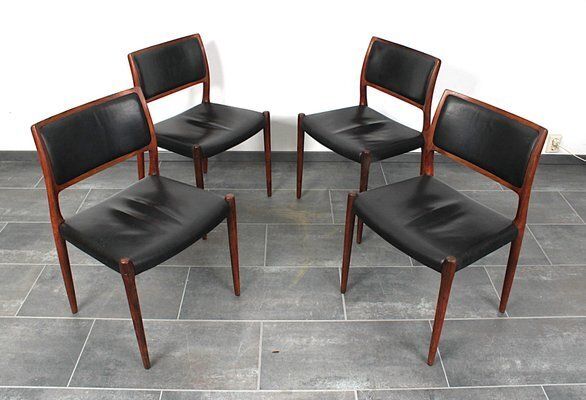 photo buy Møller Rosewood Set Of Table And Chairs Model 80 By Niels Otto (N. O.) Møller For J.L. Møllers, 1960s, Set Of 5