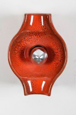 Space Age Ceramic Fat Lava Wall Lamp By Cari Zalloni For Leola, 1970s photo for sale