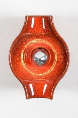 Space Age Ceramic Fat Lava Wall Lamp By Cari Zalloni For Leola, 1970s photo 307.0