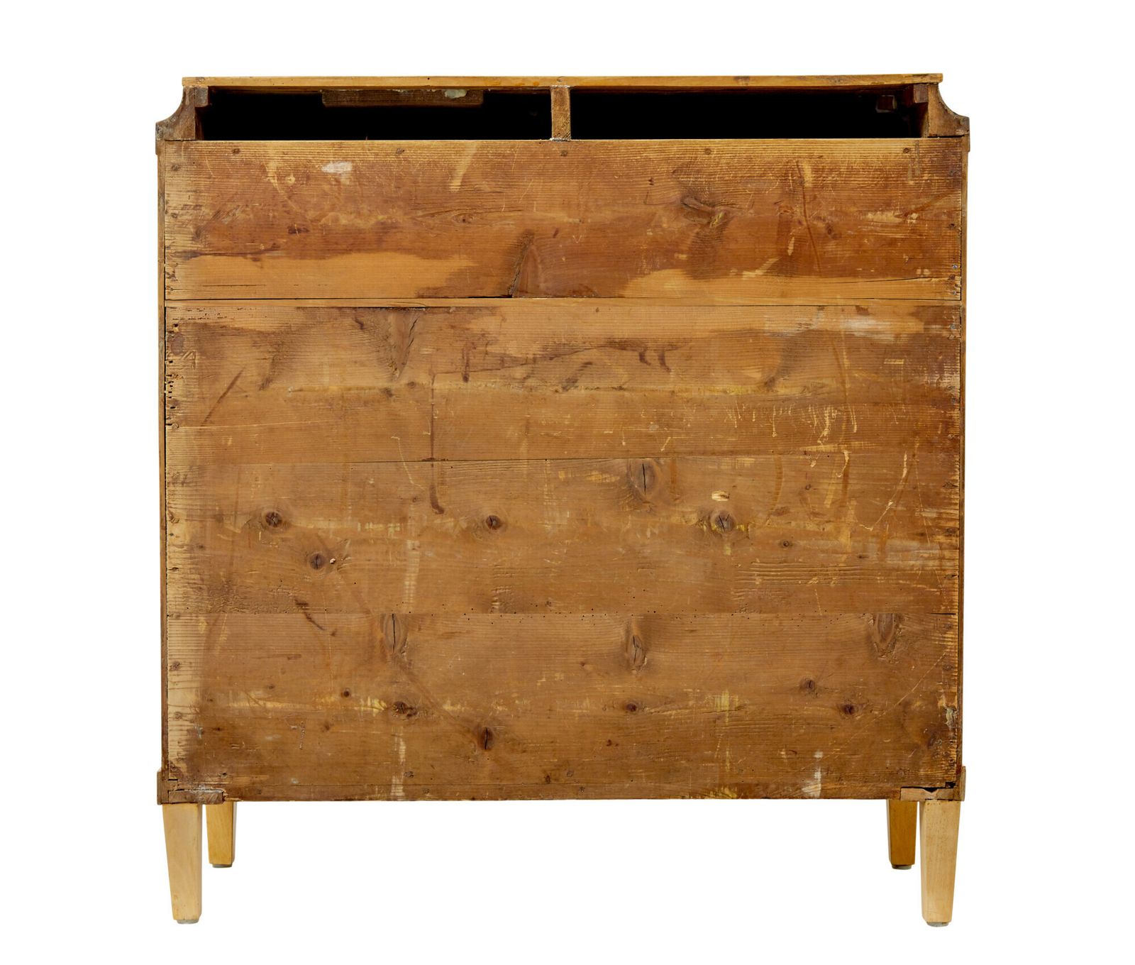 19th Century Swedish Birch Caddy Top Chest Of Drawers photo for sale