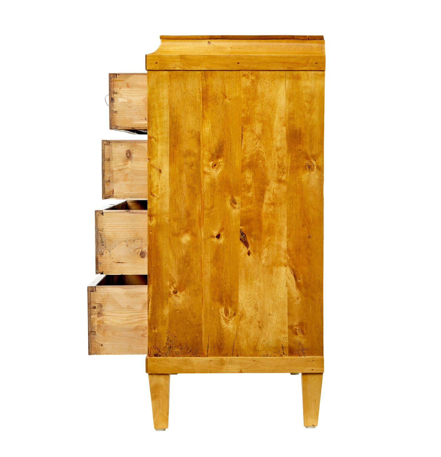 19th Century Swedish Birch Caddy Top Chest Of Drawers photo Furniture
