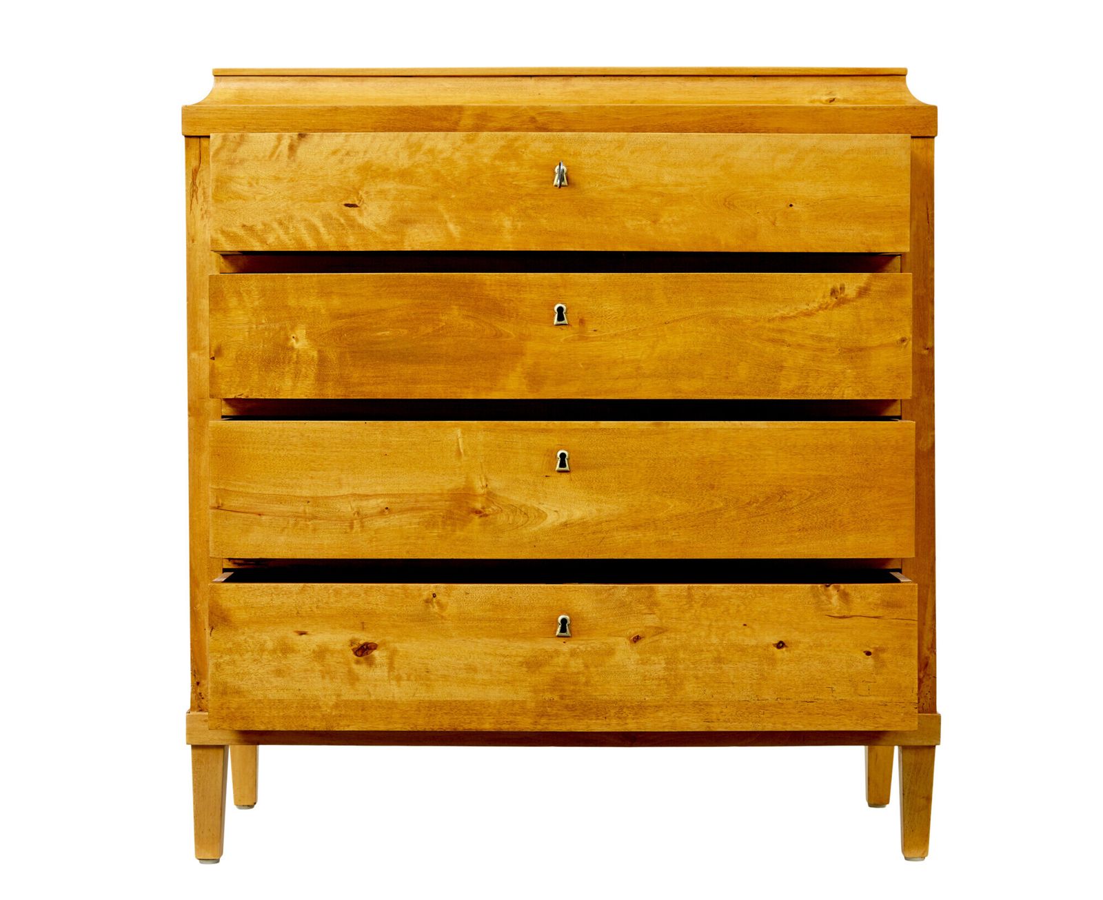 19th Century Swedish Birch Caddy Top Chest Of Drawers photo 2195.0