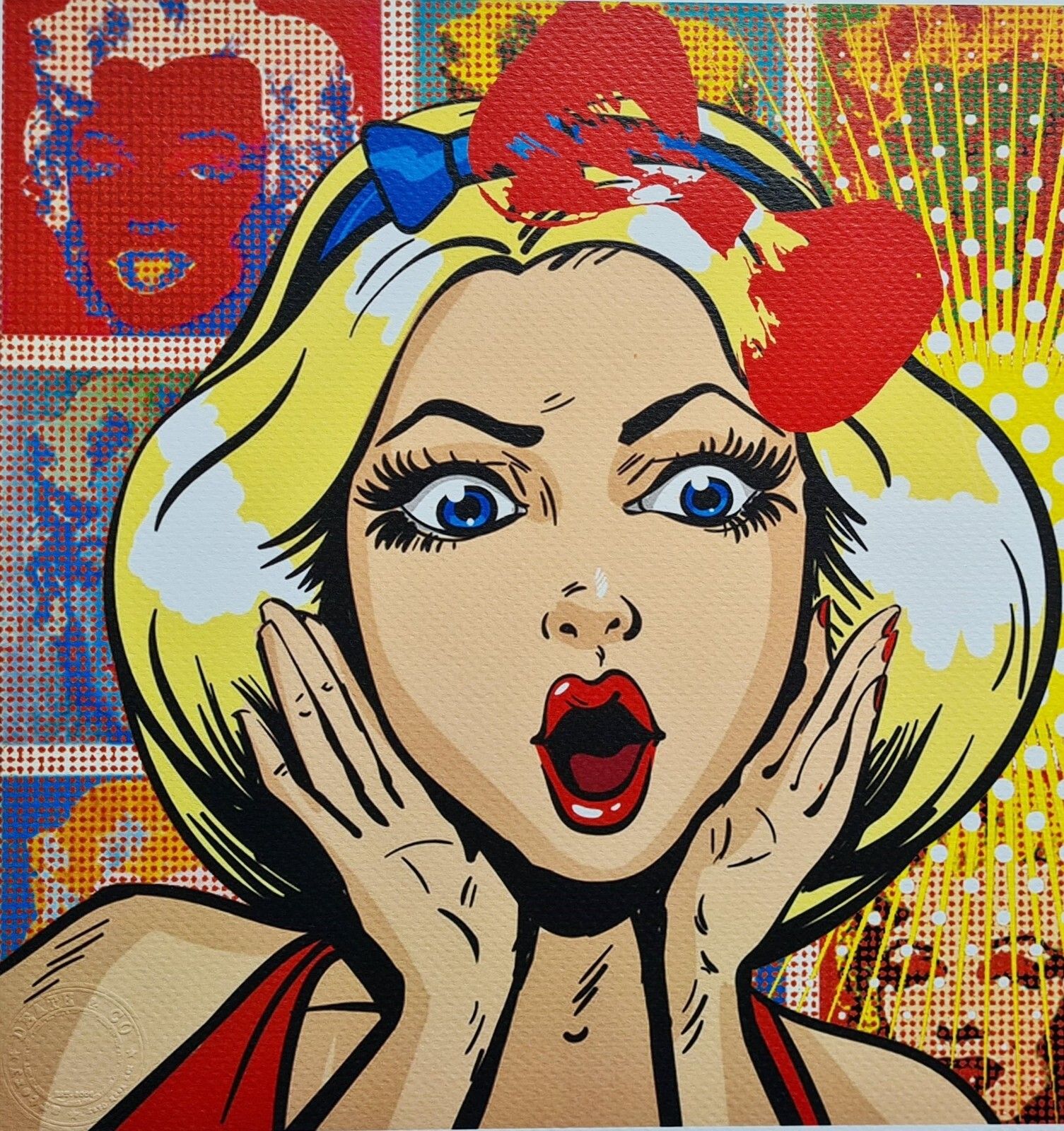 Death Nyc * Andy Warhol – Marilyn In Pop Red And Yellow photo for sale