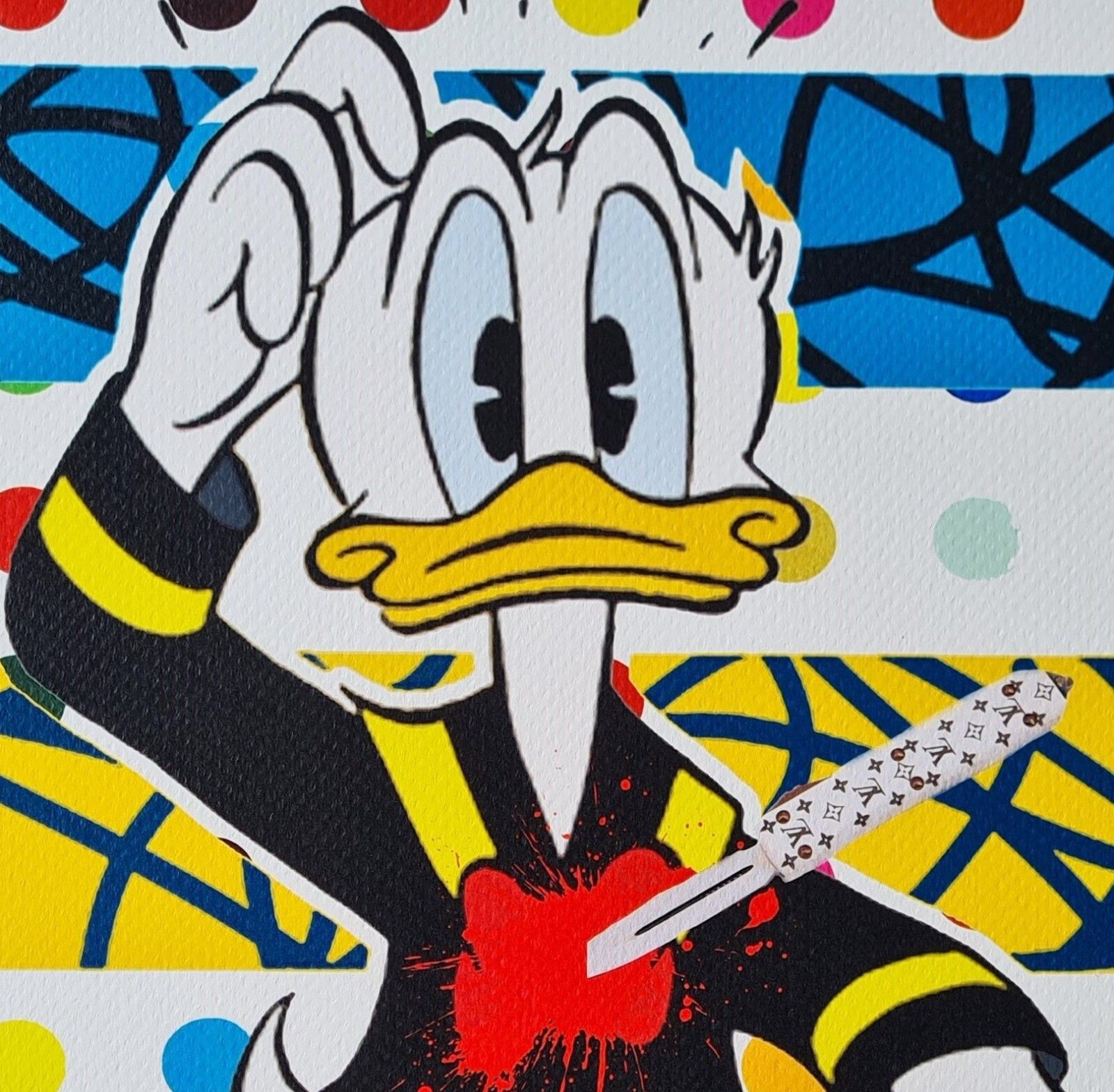 Death Nyc * Donald Duck * 45 X 32 Cm * Signed * Limited * Certificate # XX/120 photo Art