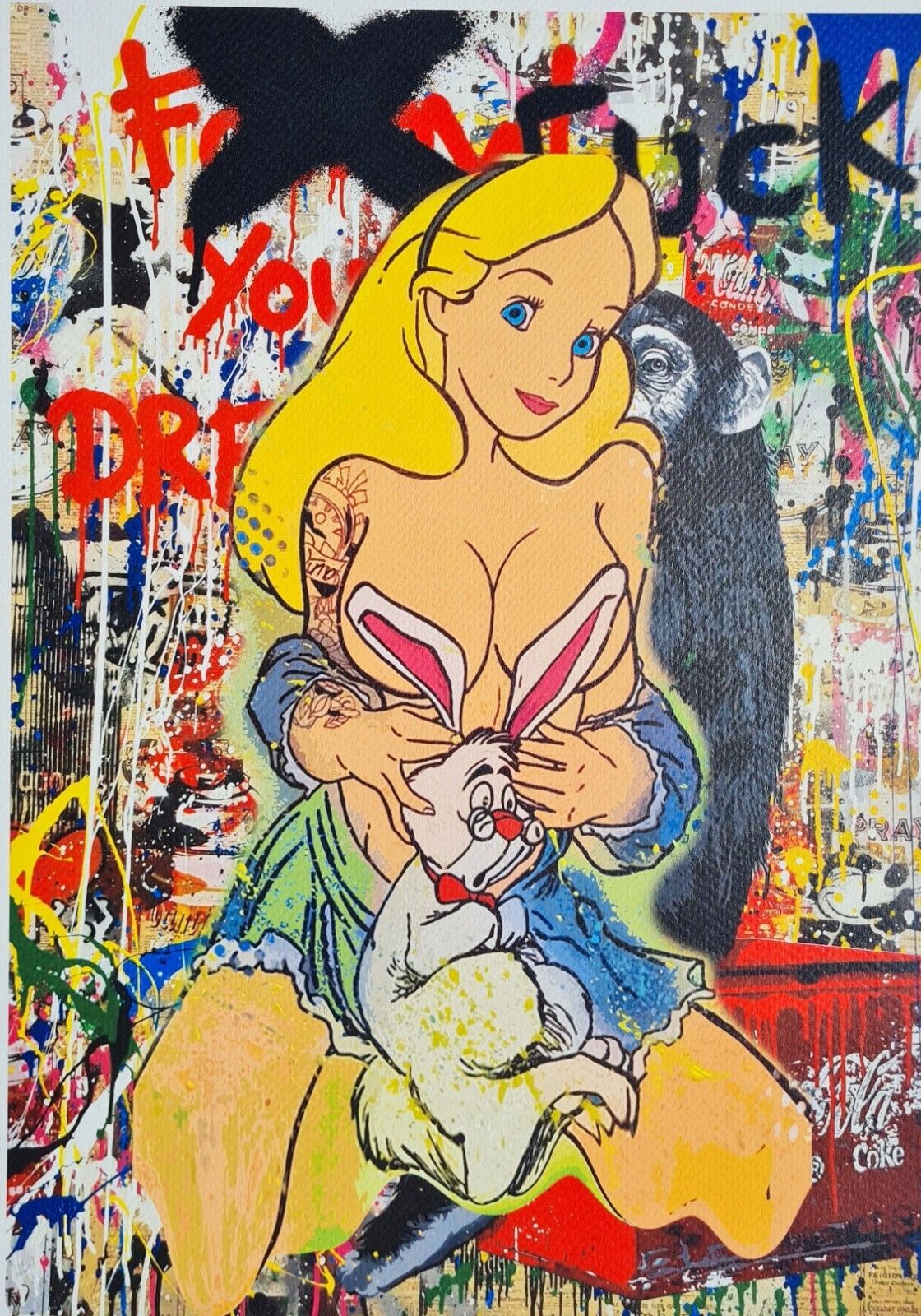 Death Nyc * Alice * 45 X 32 Cm * Signed * Limited * Certificate # XX/120 photo furniture
