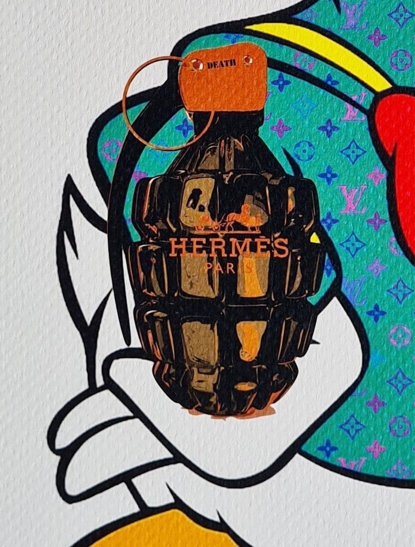 Death Nyc * Donald Duck * 45 X 32 Cm * Signed * Limited * Certificate photo Art