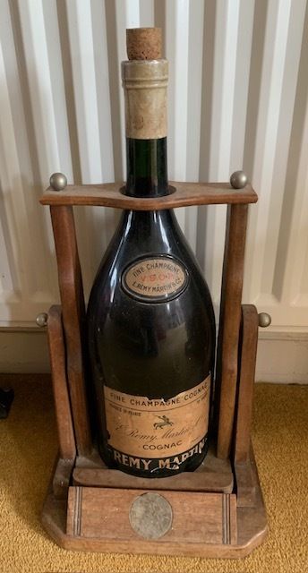 Remy Martin Champagne Cognac 1940s Bottle With Pouring Stand