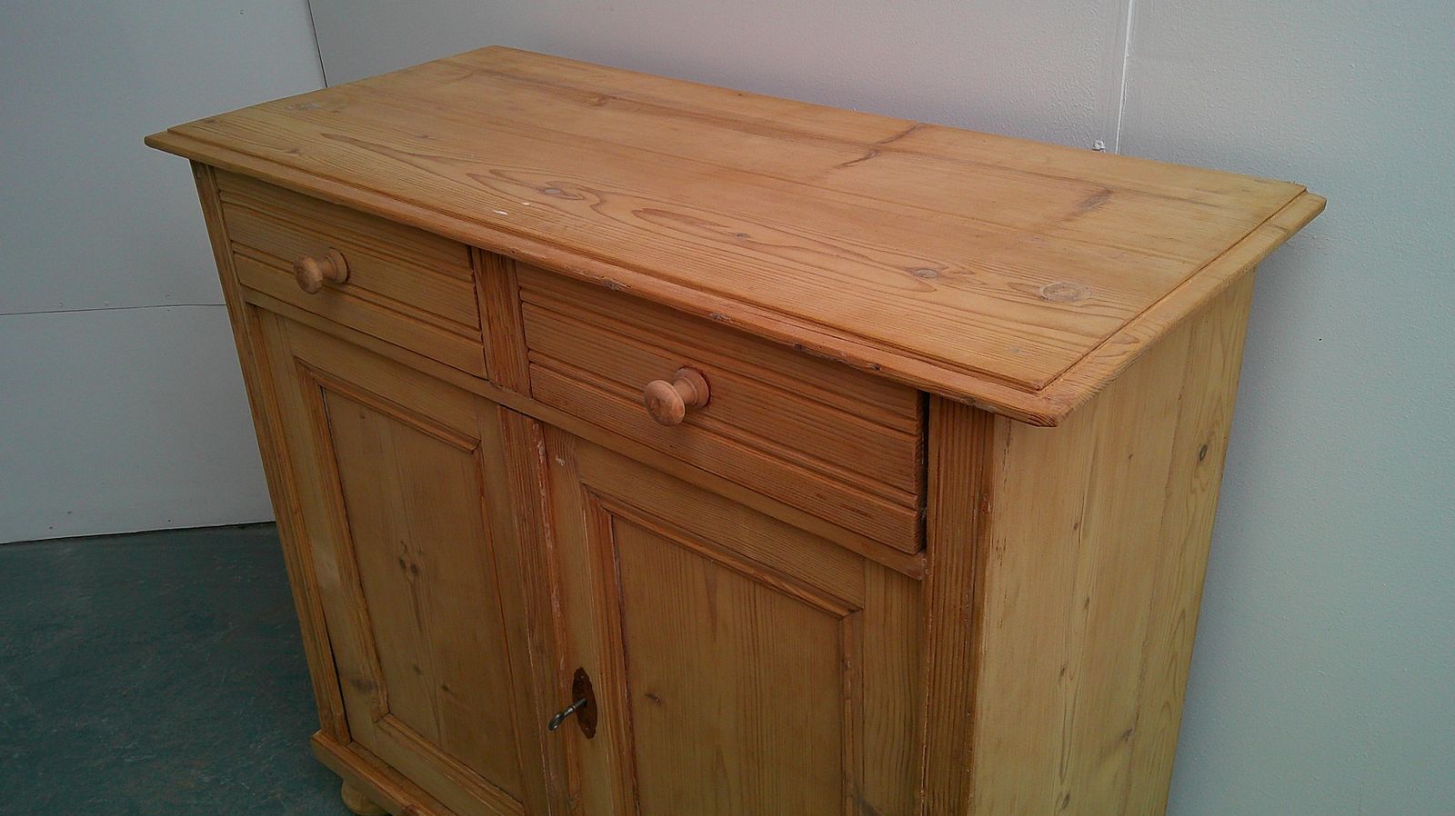 photo furniture A Lined Pine Shallow Victorian Dresser Base To Wax/Paint