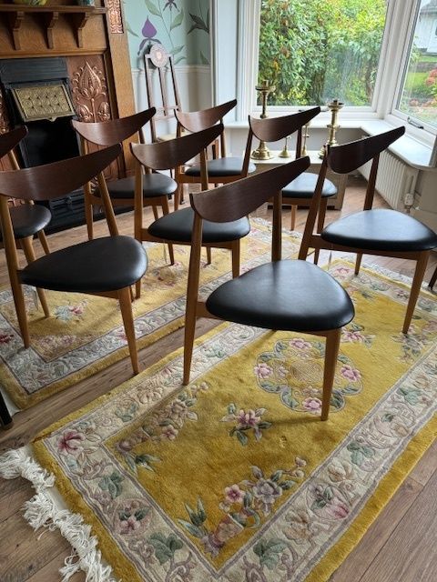 8 Three Legged Dining Chairs (Model 4511) Designed By Richard Young As Part Of The G Plan Group Three Range For E.Gomme, C1962.