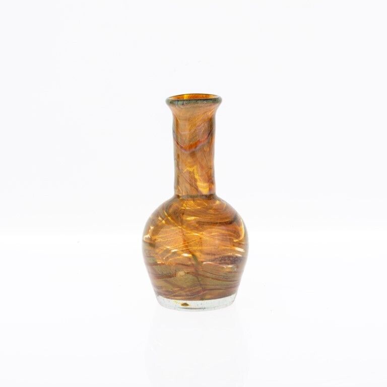 Mid Century Mdina Hand Blown Maltese Studio Glass Bottle Vase photo Home Decor