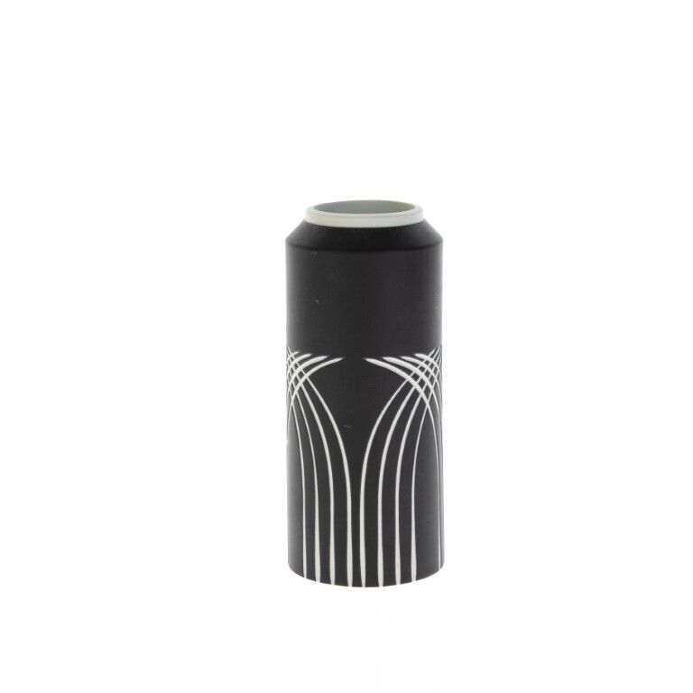 Mid Century Wedgwood Black Jasperware Porcelain Symmetry Vase photo Home Decor