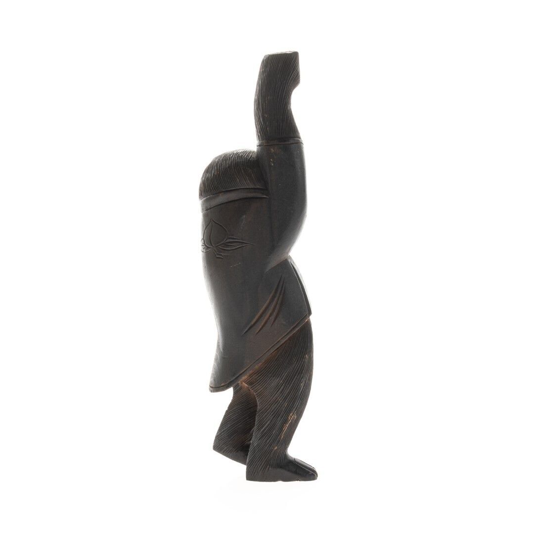 Antique Carved Ebony Wood Indian Monkey Sculpture photo furniture