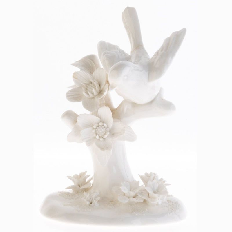 Royal Crown Staffordshire Fine Porcelain Perched Bird Sculpture Modelled By J. T. Jones