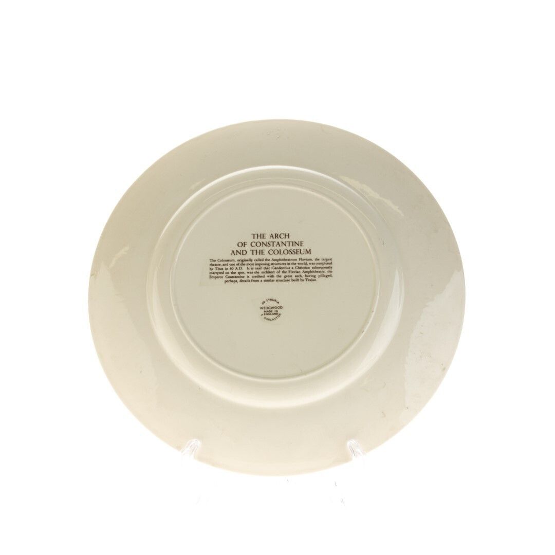 Late Art Deco Wedgwood Creamware Ceramic Pottery “The Arch Of Constantine And The Colosseum” Plate photo furniture
